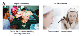 The ads used to target Facebook users, depending on whether their Likes indicated they were extroverted or introverted